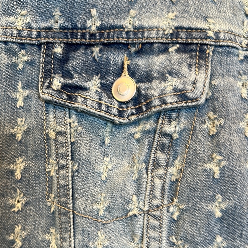 “Tribal Jeans” Ladies Denim Star Pattern Jacket-NWT - Picture 5 of 11